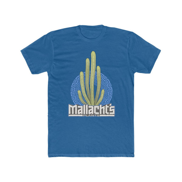 "Columns" Design (Blue) (With "Do You Even Cactus Bro?" Printed on Back) - Mallacht's Gear - Men's premium T-shirt