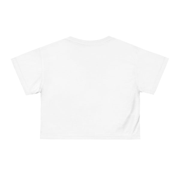 "Tricho-Top" Design (White) - Mallacht's Gear - Women's Crop Top Tee