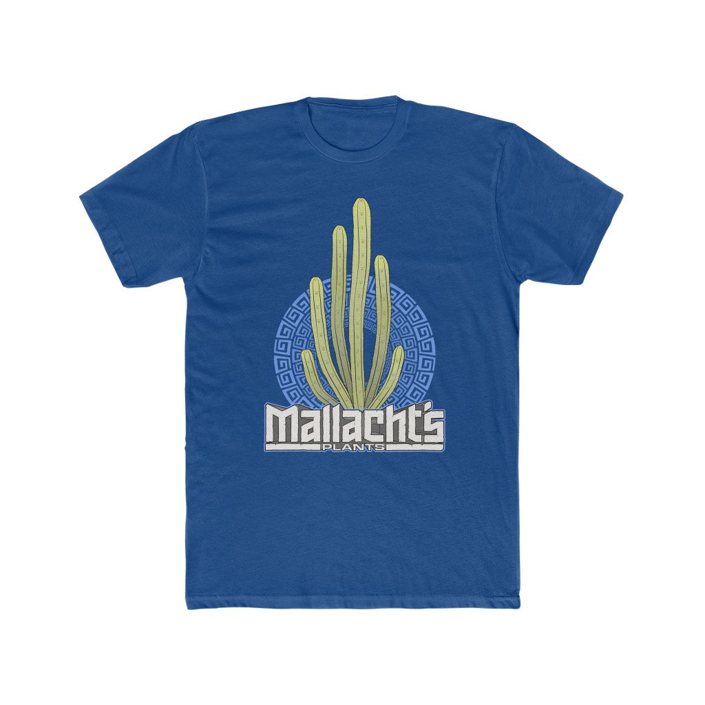 "Columns" Design (Blue) (With "Do You Even Cactus Bro?" Printed on Back) - Mallacht's Gear - Men's premium T-shirt